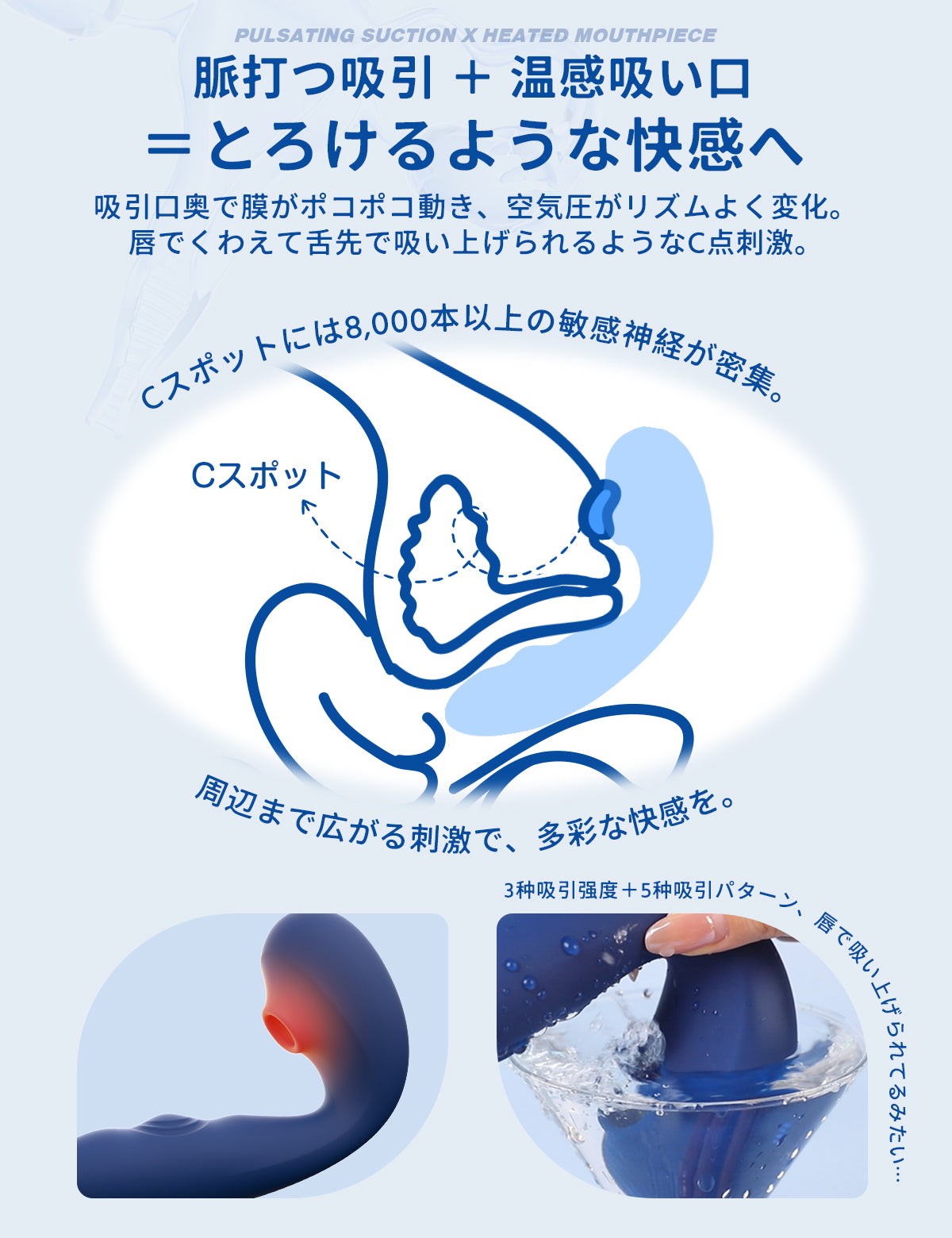 Toycod TaraS 青い吸うやつ 吸引クリ2点責めバイブ|ラブグッズ（副本）