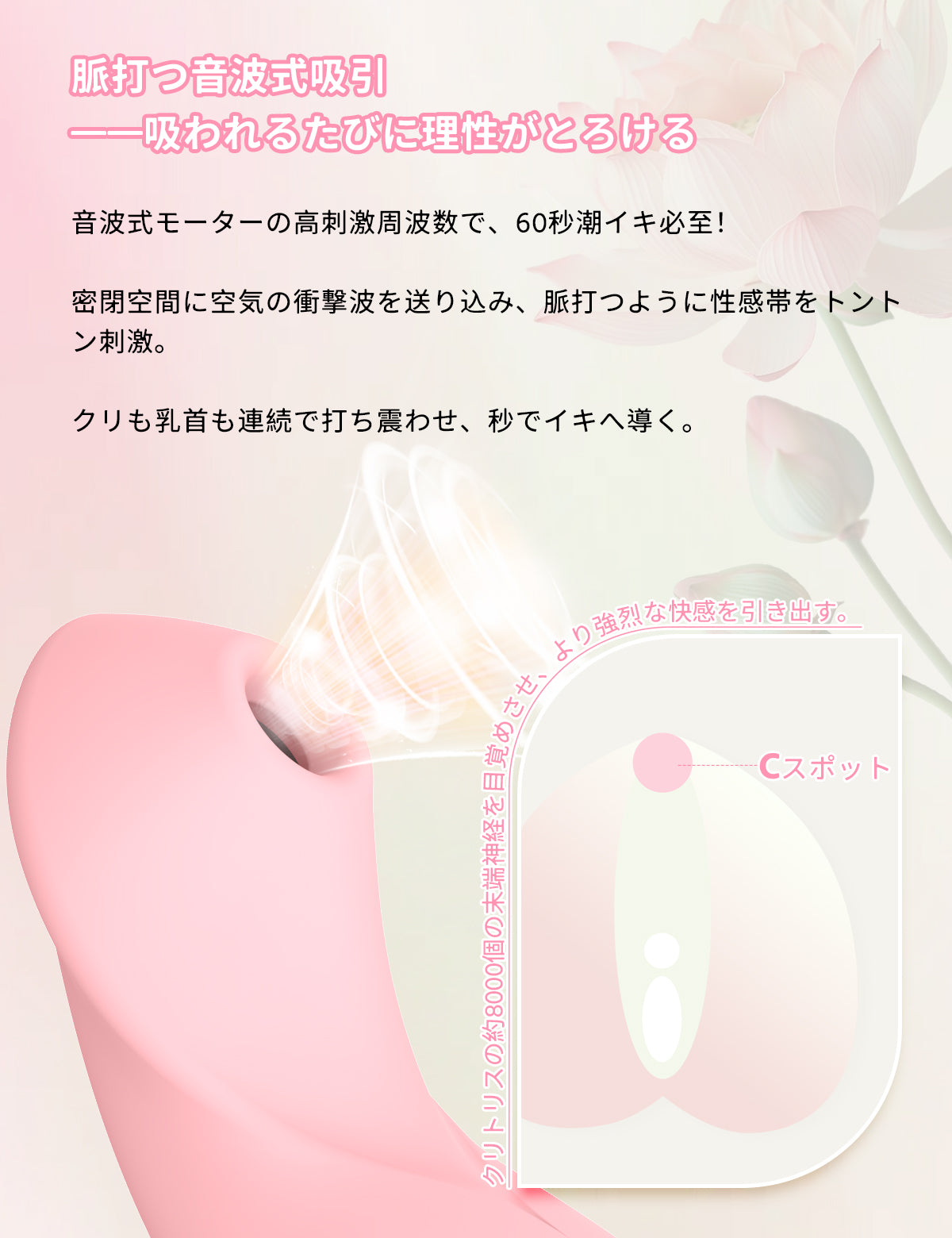 ToyCod 波見鳥 潮吹きバイブ ピンポイント×吸引×激震×遠隔 3種交換ヘッド ラブグッズ